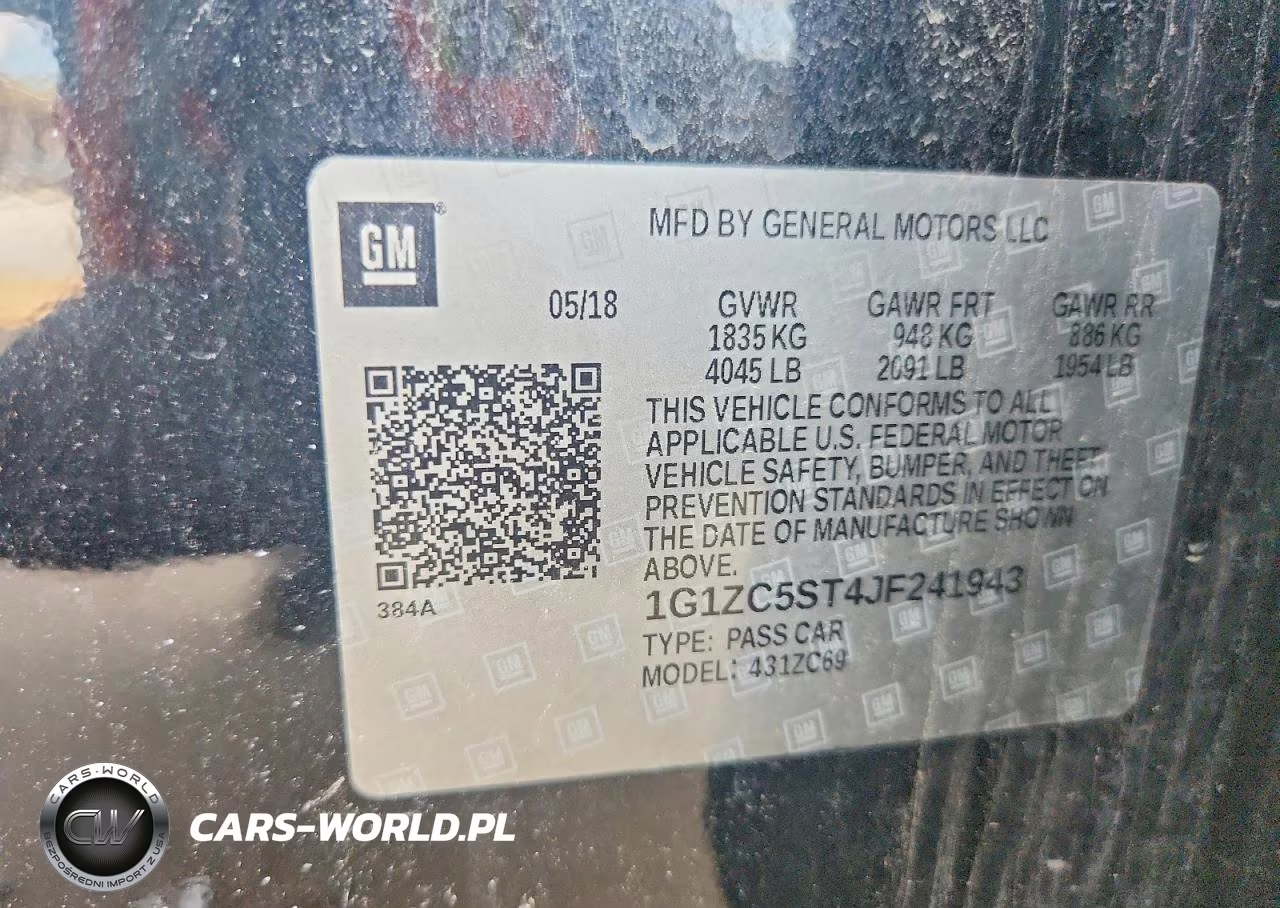 2018 Chevrolet Malibu Ls VIN:1G1ZC5ST4JF241943 - 12