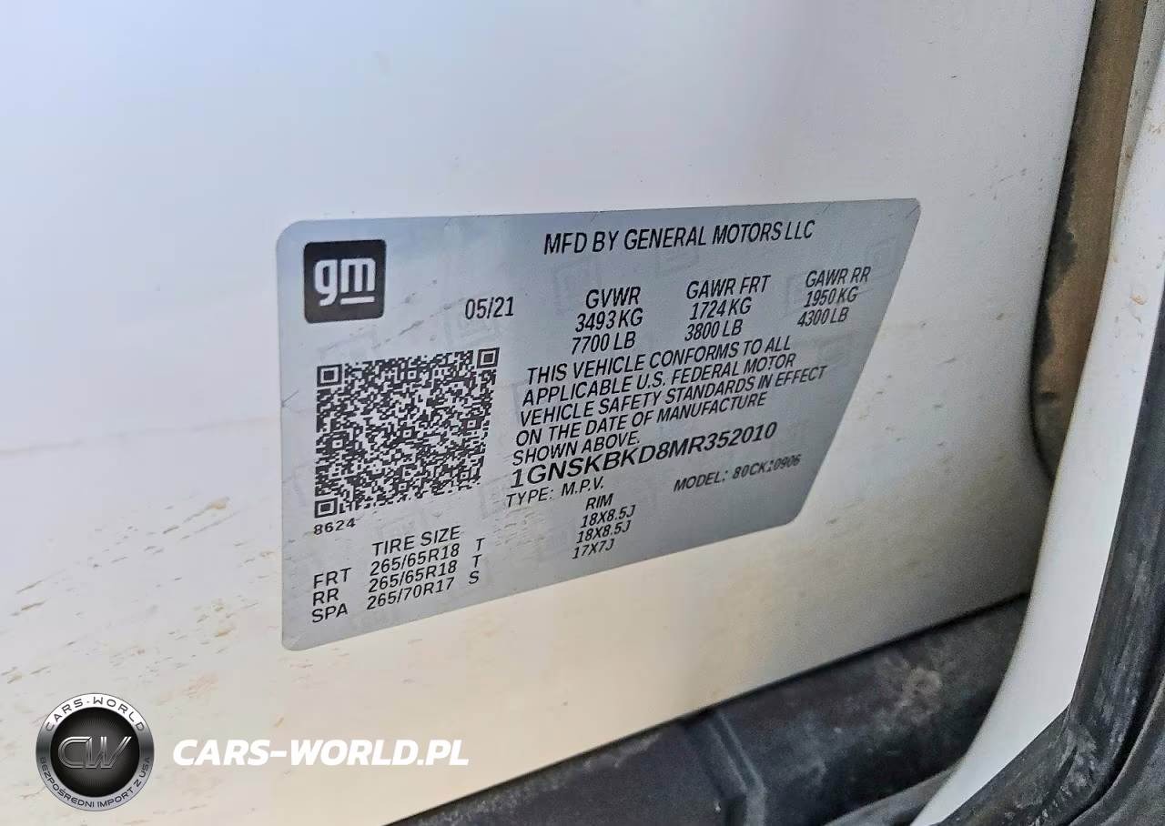 2021 Chevrolet Suburban K1500 Ls VIN:1GNSKBKD8MR352010 - 13