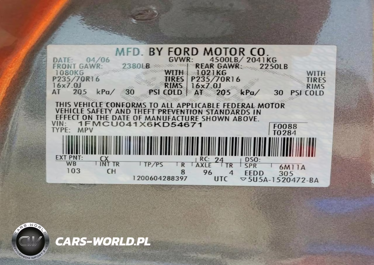 2006 Ford Escape Limited VIN:1FMCU041X6KD54671 - 13