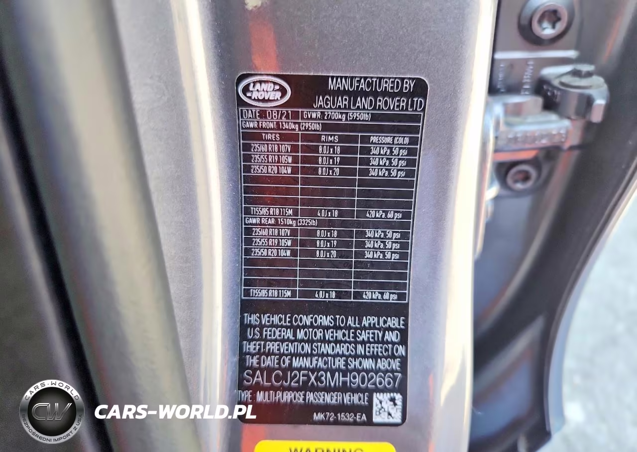 2021 Land Rover Discovery Sport S VIN:SALCJ2FX3MH902667 - 12