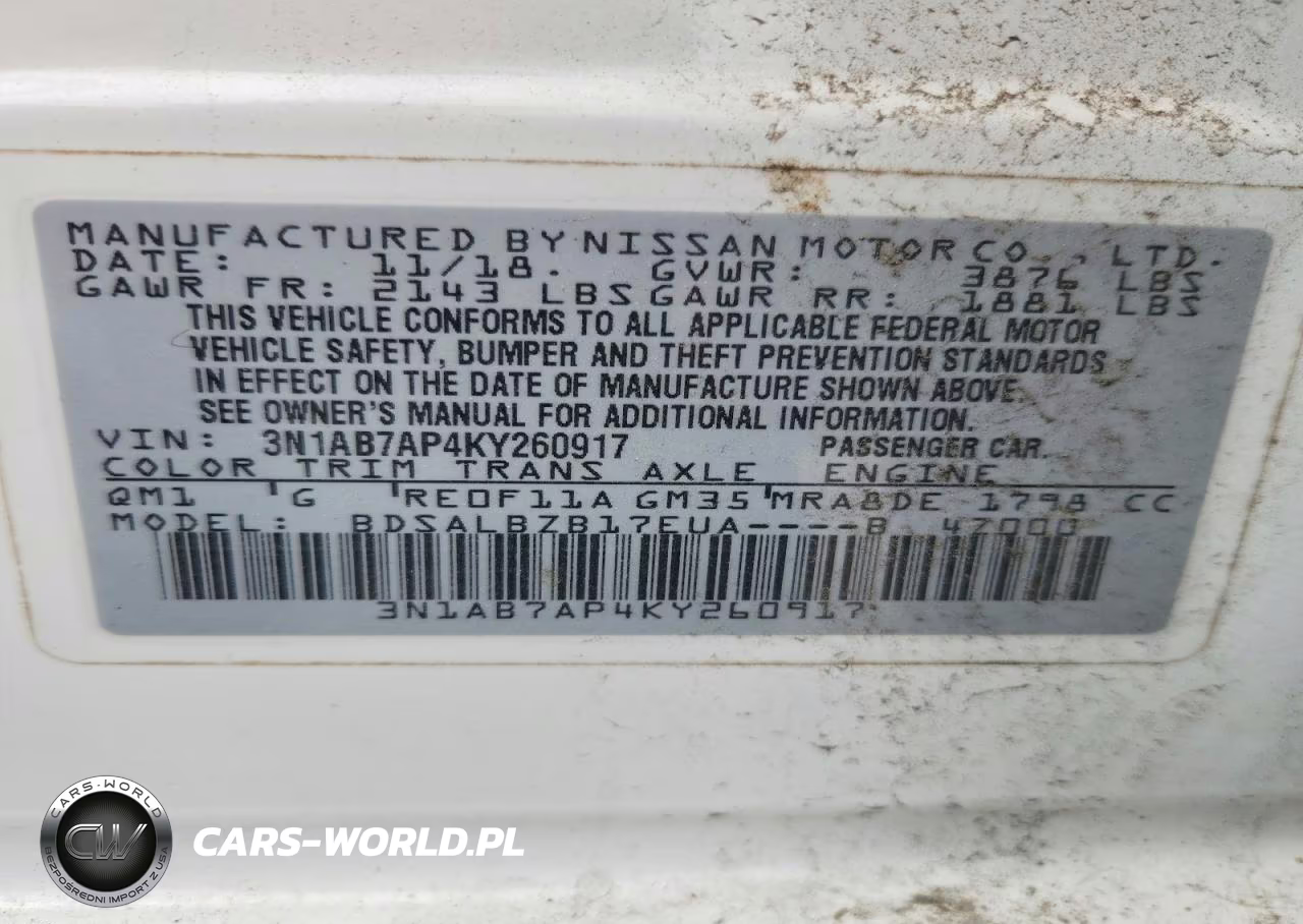 2019 Nissan Sentra S VIN:3N1AB7AP4KY260917 - 13