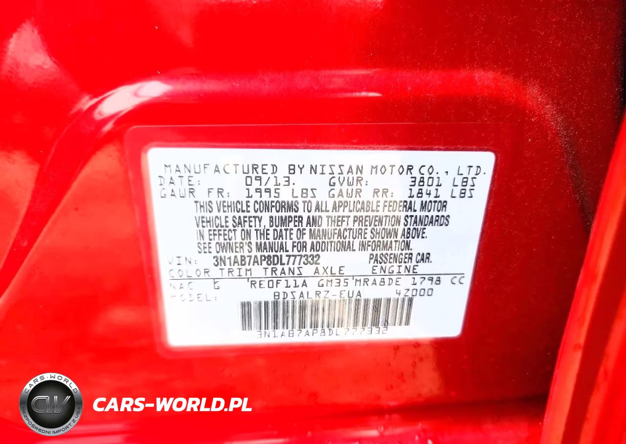 2013 Nissan Sentra S VIN:3N1AB7AP8DL777332 - 13
