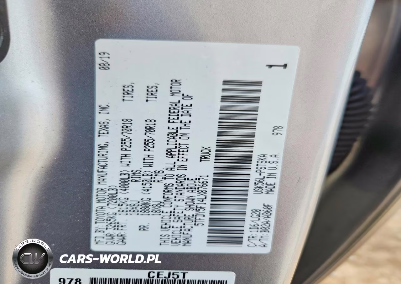2020 Toyota Tundra Sr5 VIN:5TFDY5F14LX876671 - 12