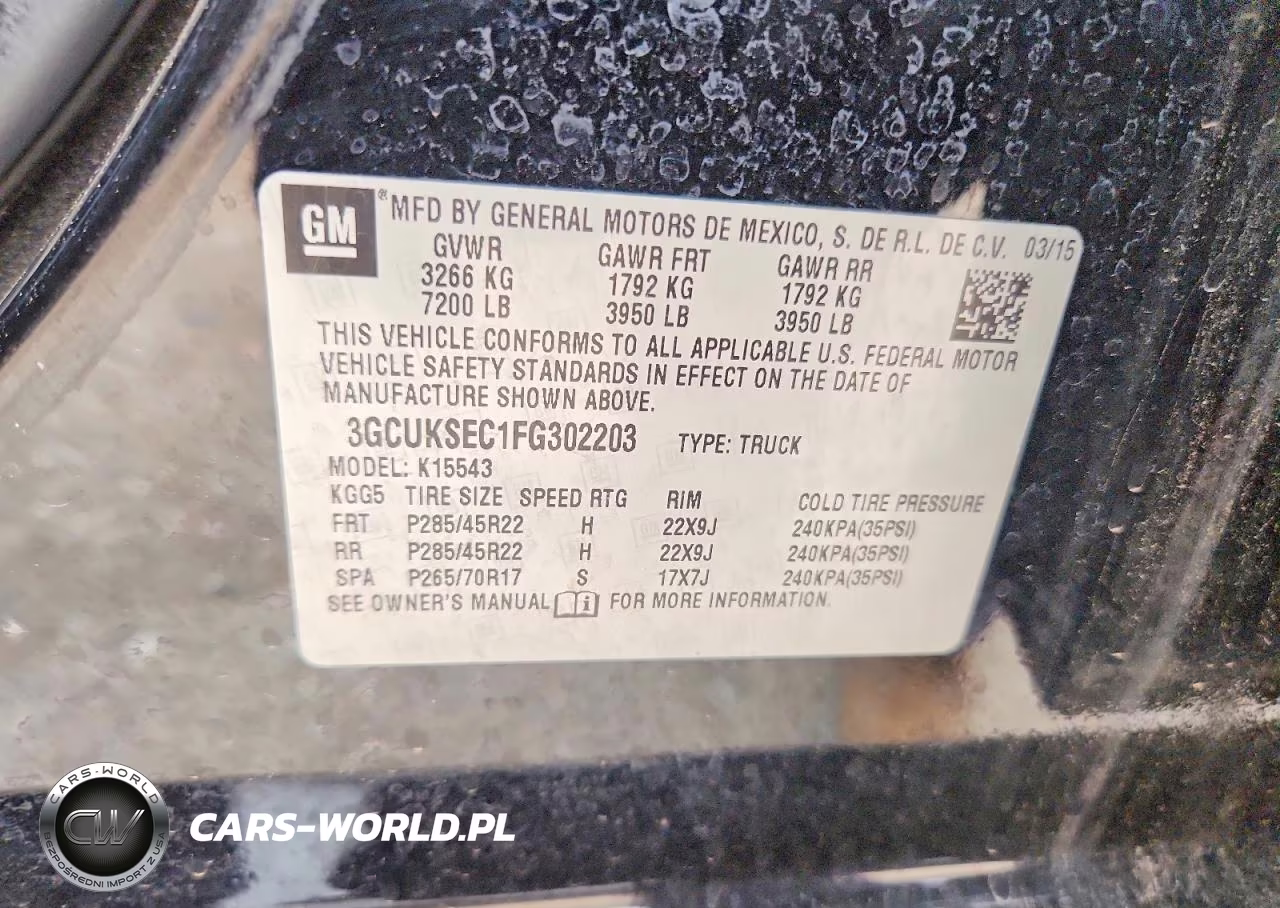 2015 Chevrolet Silverado K1500 Ltz VIN:3GCUKSEC1FG302203 - 12