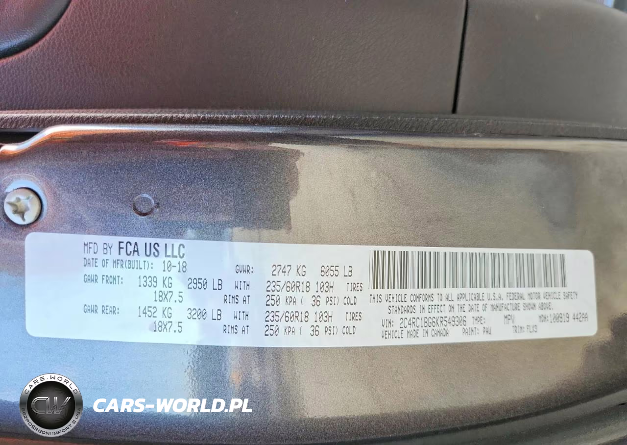 2019 Chrysler Pacifica Touring L VIN:2C4RC1BG6KR549306 - 13