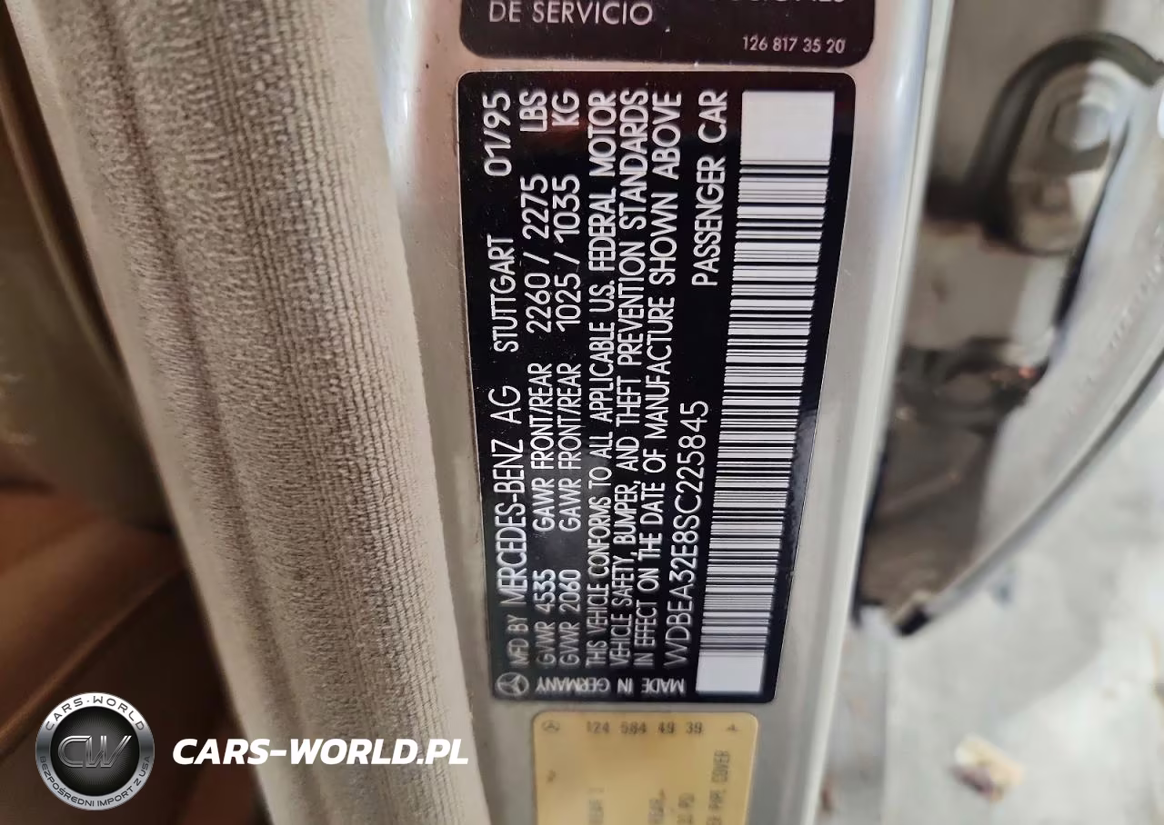 1995 Mercedes-Benz E 320 Base VIN:WDBEA32E8SC225845 - 12