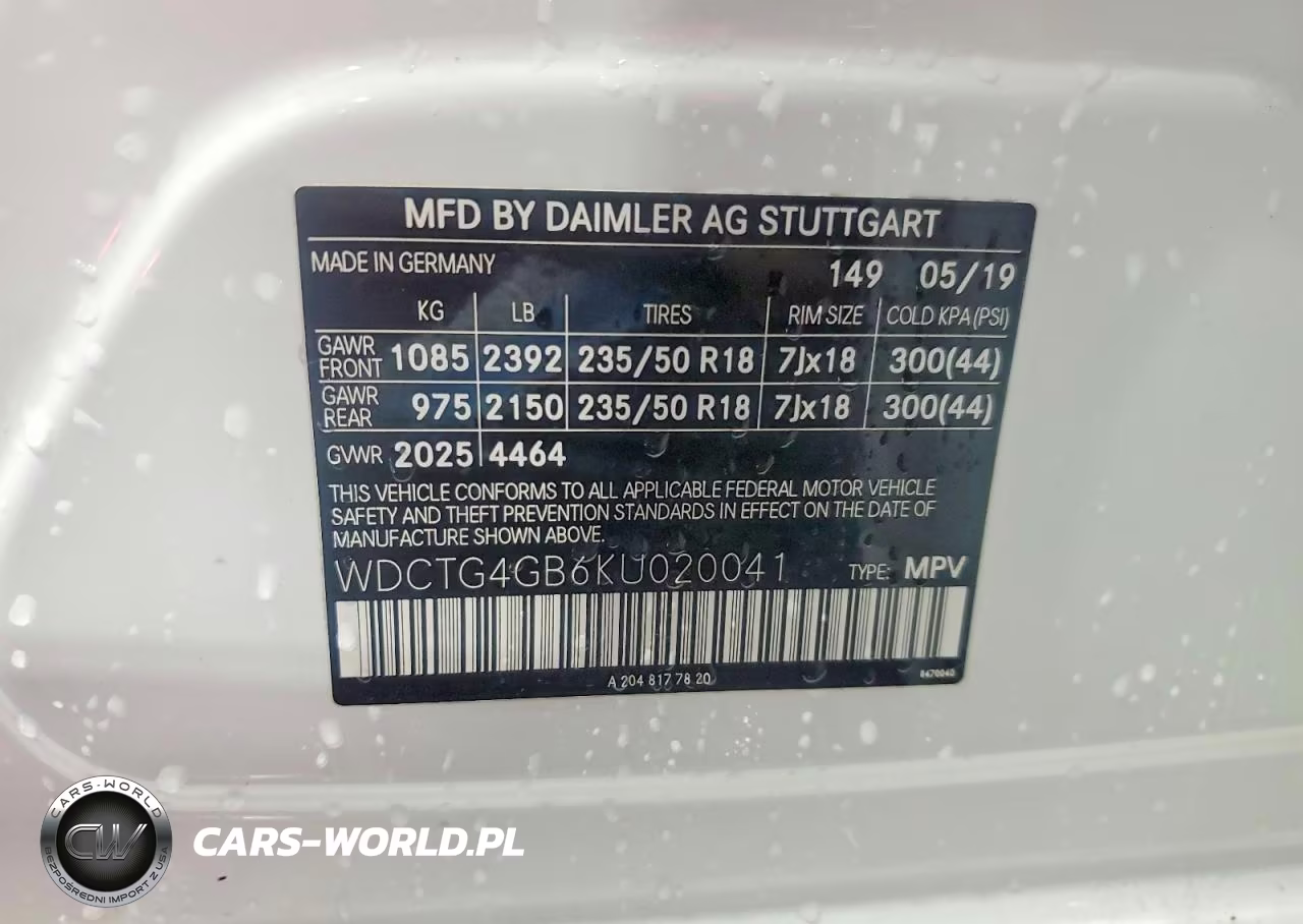 2019 Mercedes-Benz Gla 250 4Matic VIN:WDCTG4GB6KU020041 - 12
