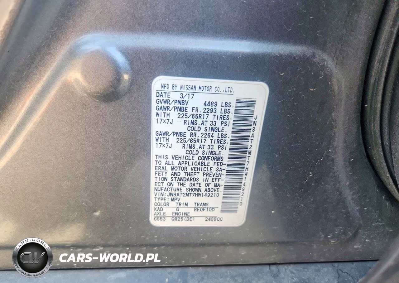 2017 Nissan Rogue S VIN:JN8AT2MT7HW149210 - 13
