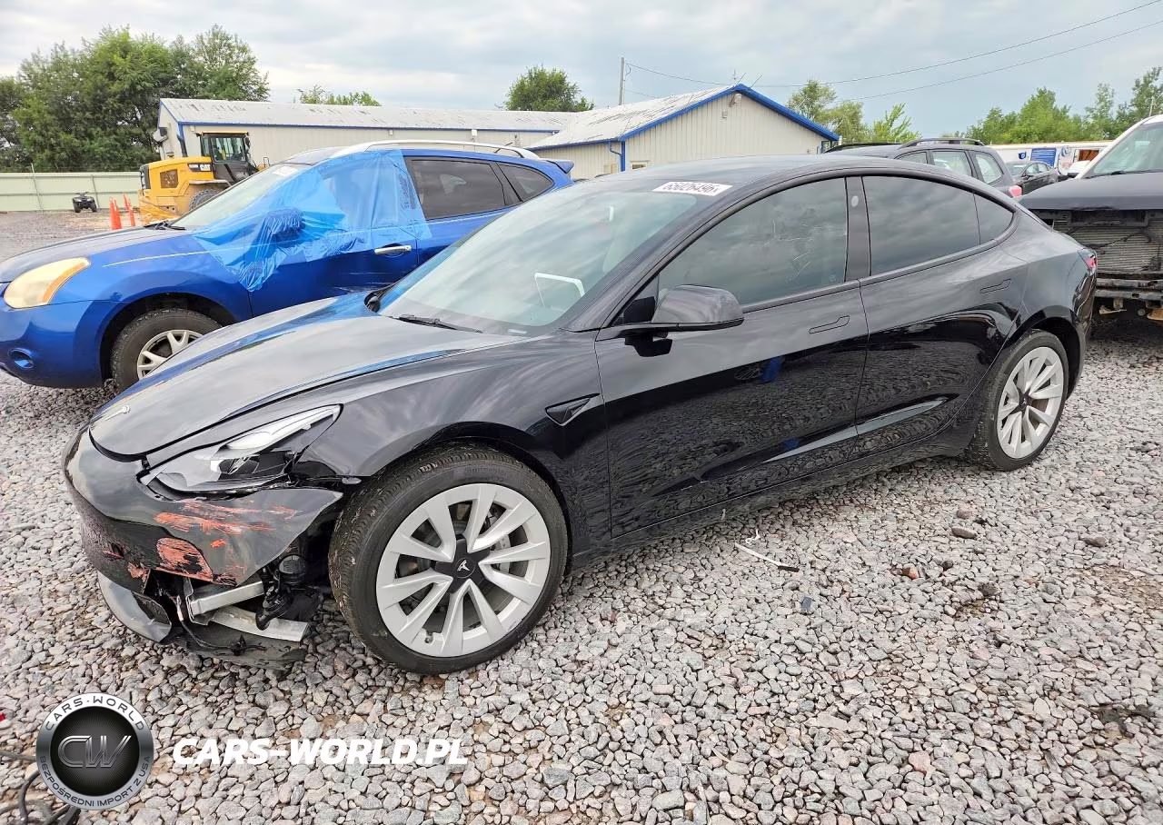 2022 Tesla Model 3 VIN:5YJ3E1EA0NF376244 - 1