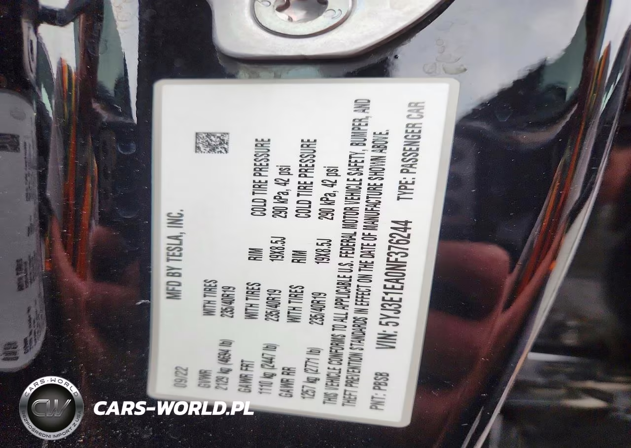 2022 Tesla Model 3 VIN:5YJ3E1EA0NF376244 - 12