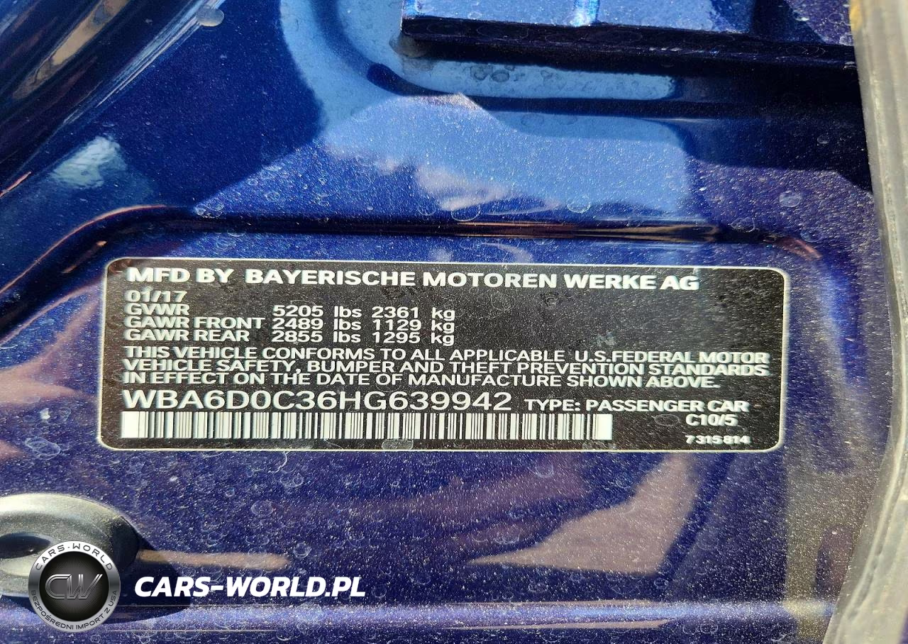 2017 BMW 640 I Gran Coupe VIN:WBA6D0C36HG639942 - 13