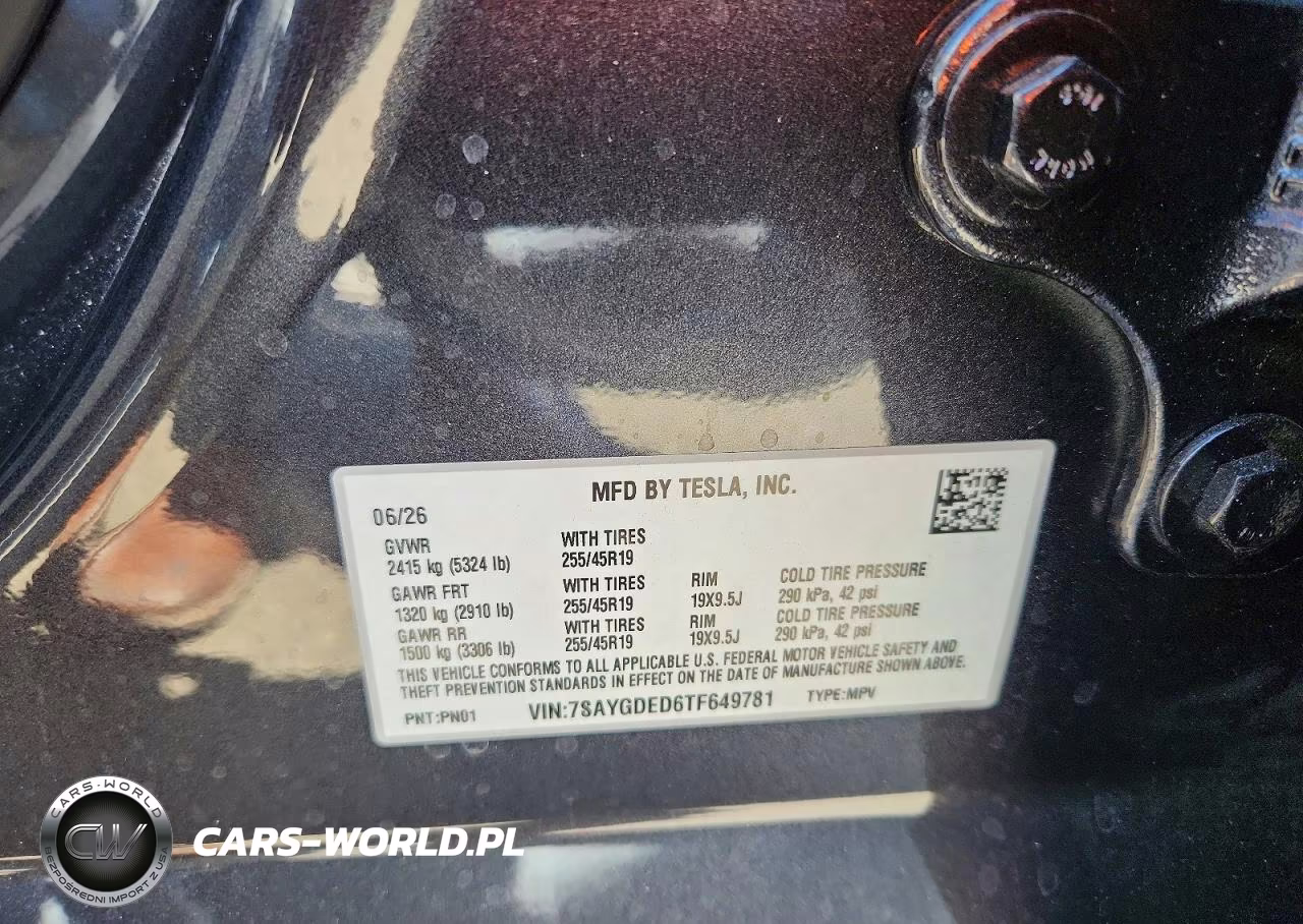 2026 Tesla Model Y VIN:7SAYGDED6TF649781 - 12