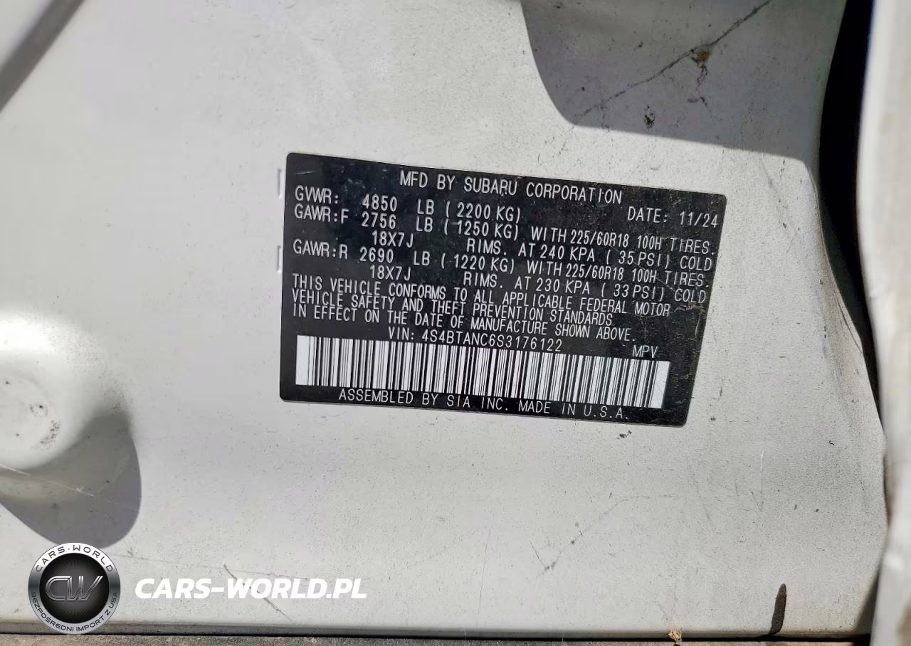 2025 Subaru Outback Limited VIN:4S4BTANC6S3176122 - 13