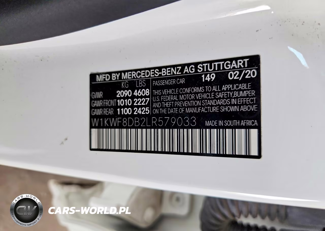 2020 Mercedes-Benz C 300 VIN:W1KWF8DB2LR579033 - 12