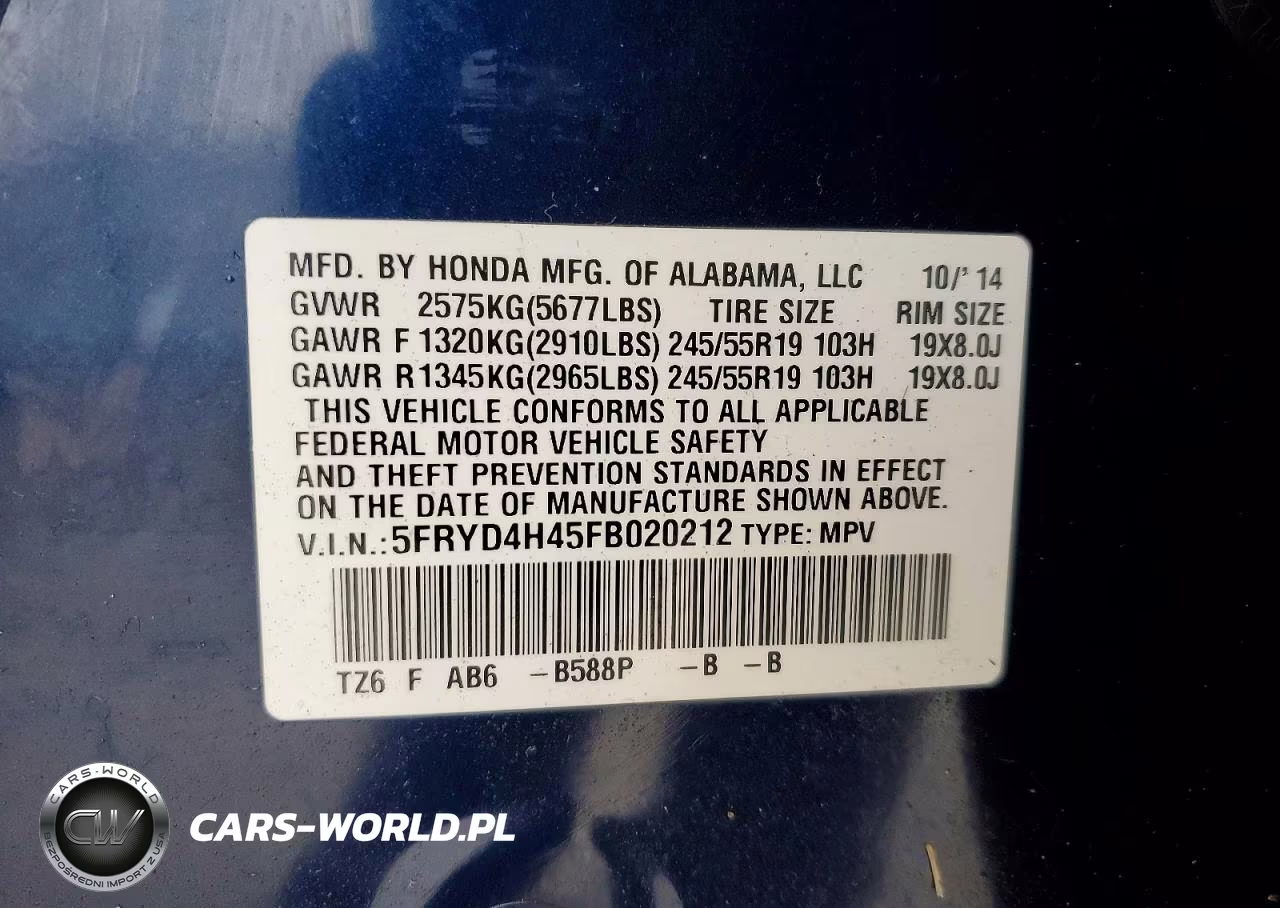 2015 Acura Mdx Technology VIN:5FRYD4H45FB020212 - 13