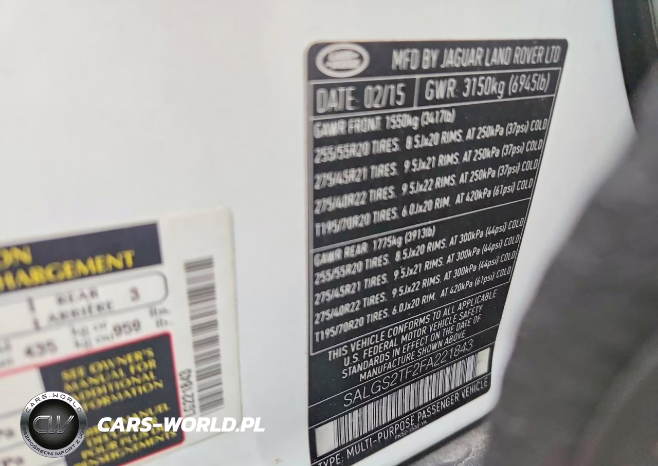 2015 Land Rover Range Rover Supercharged VIN:SALGS2TF2FA221843 - 13