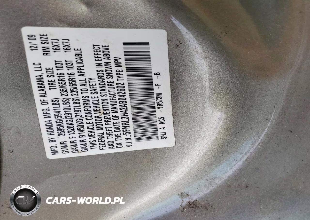 2010 Honda Odyssey Ex VIN:5FNRL3H42AB042602 - 13