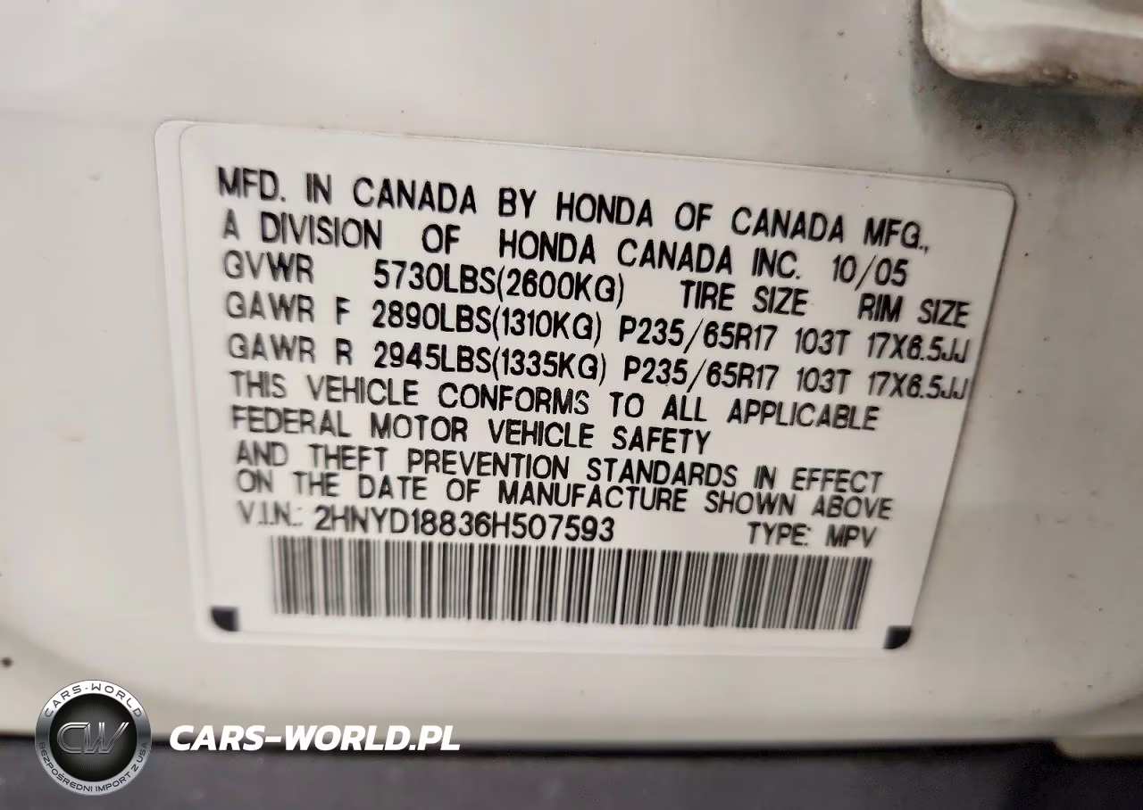 2006 Acura Mdx Touring VIN:2HNYD18836H507593 - 13