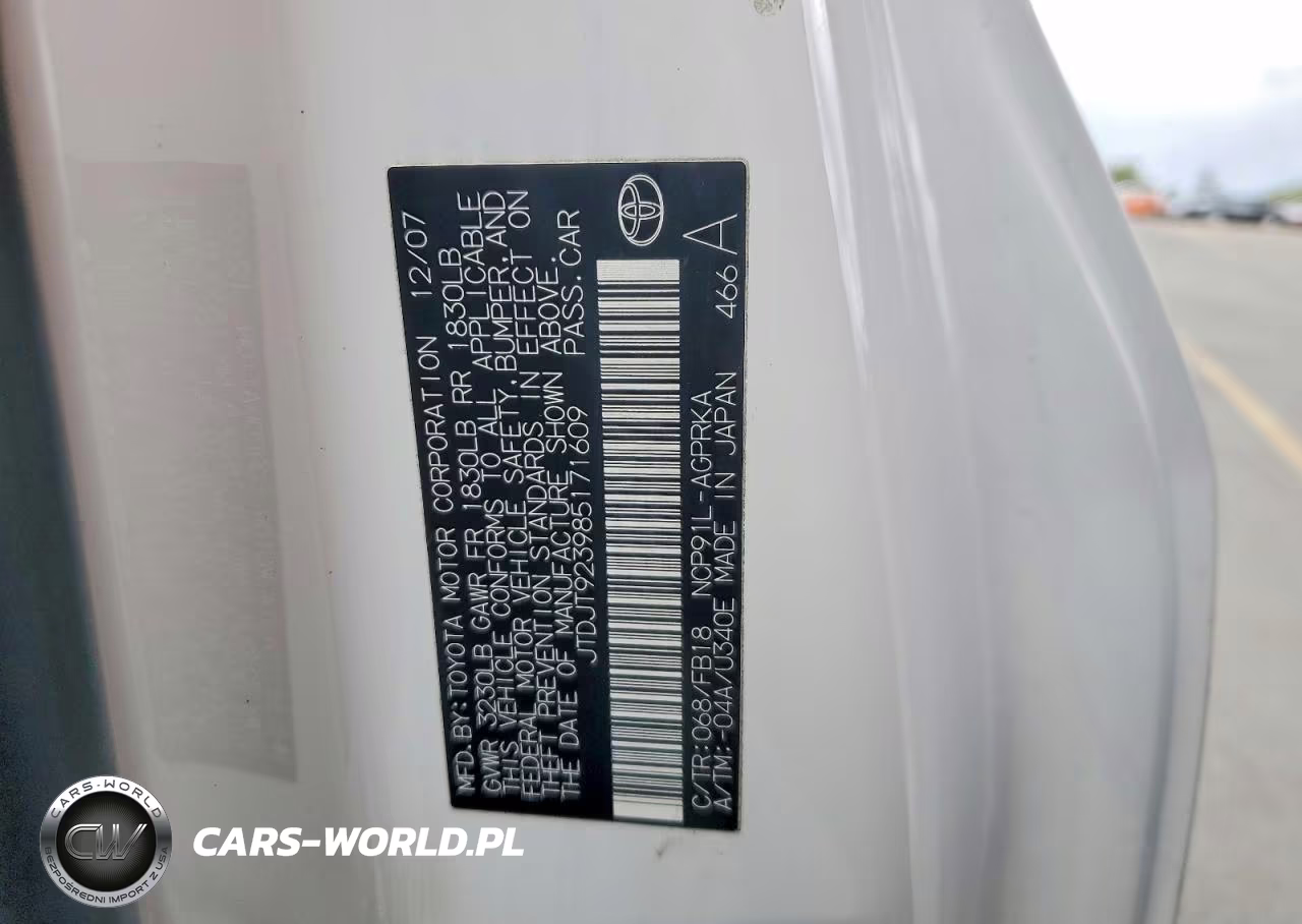 2008 Toyota Yaris VIN:JTDJT923985171609 - 12