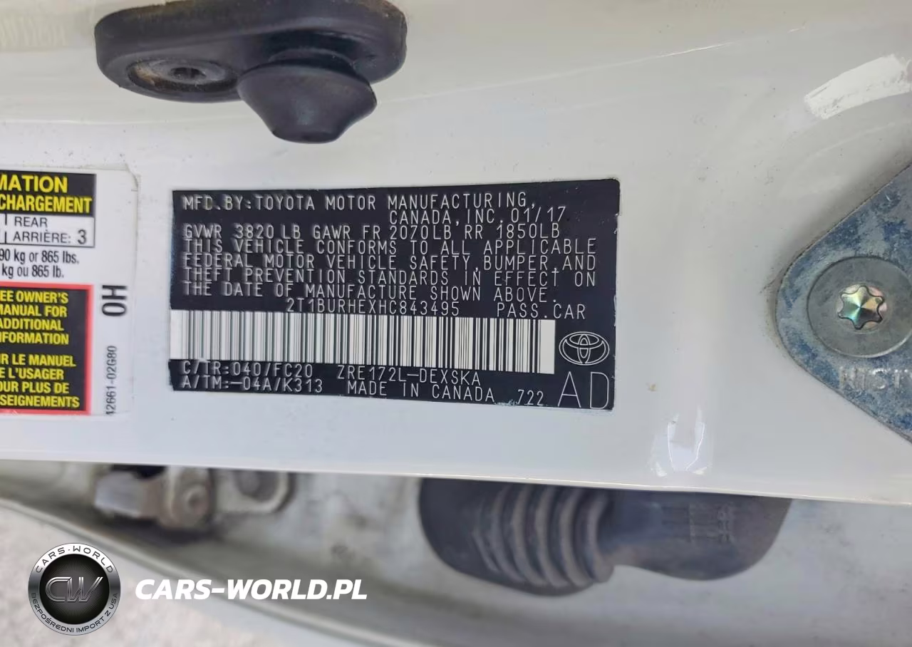 2017 Toyota Corolla Se VIN:2T1BURHEXHC843495 - 12