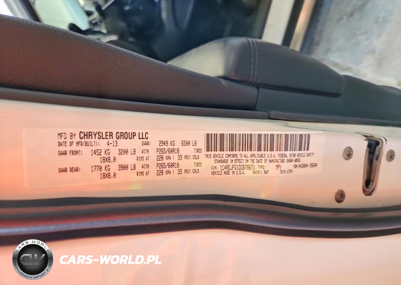 2013 Dodge Durango Ssv VIN:1C4RDJFG1DC678671 - 13