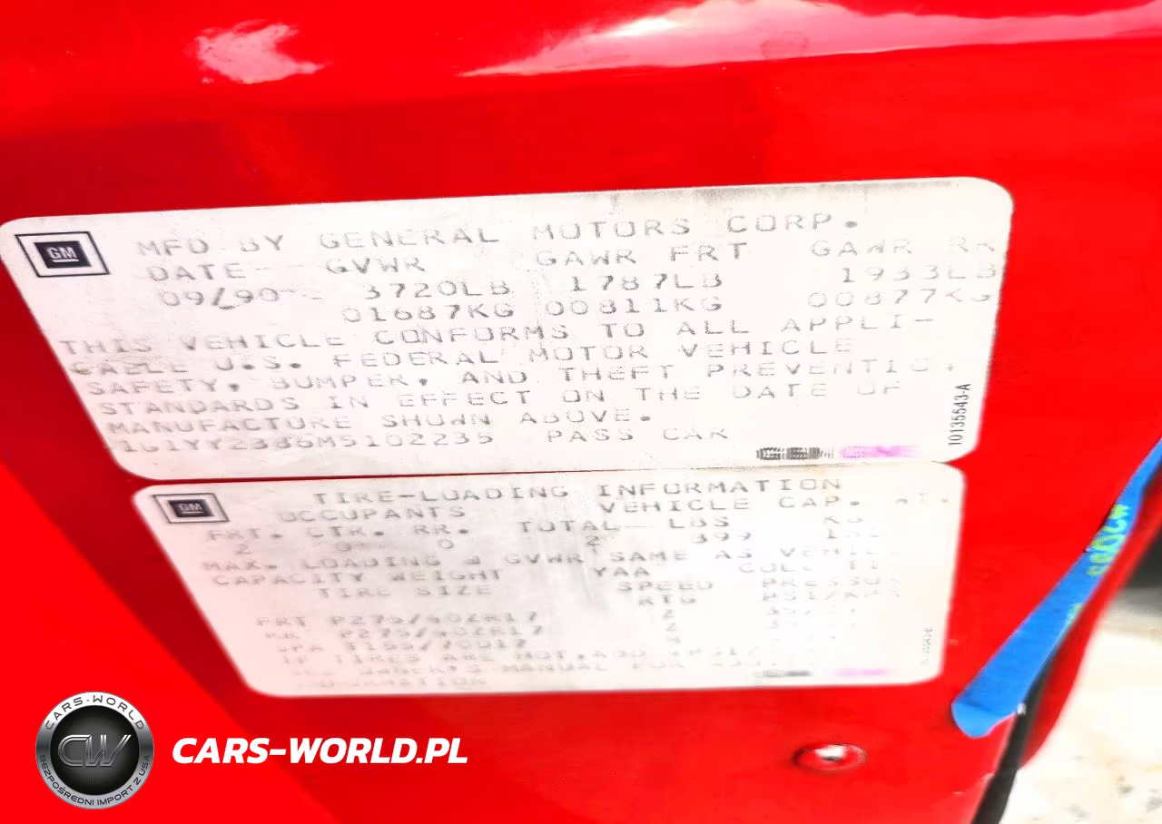 1991 Chevrolet Corvette VIN:1G1YY2386M5102235 - 12