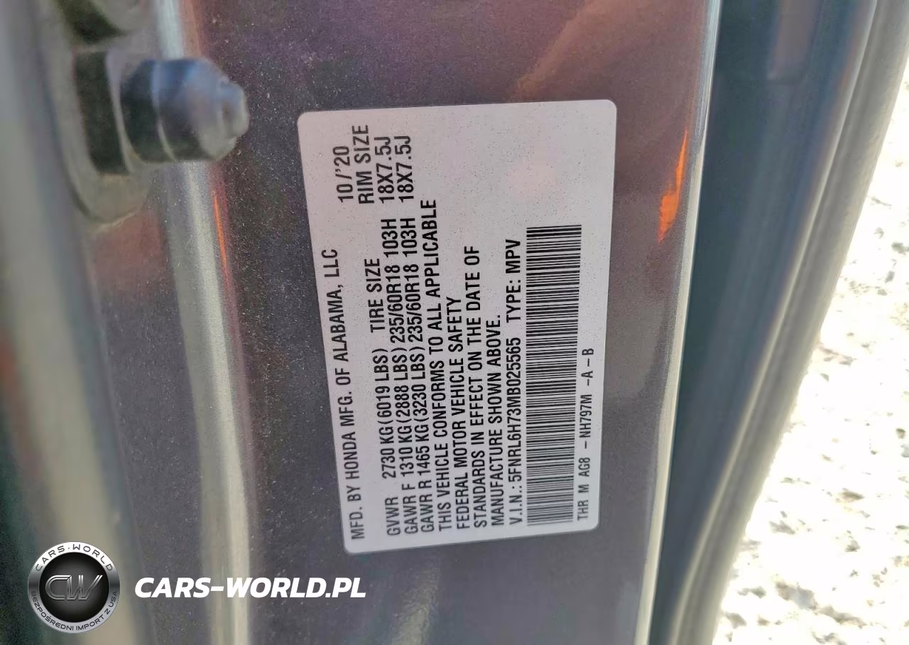 2021 Honda Odyssey Exl VIN:5FNRL6H73MB025565 - 13