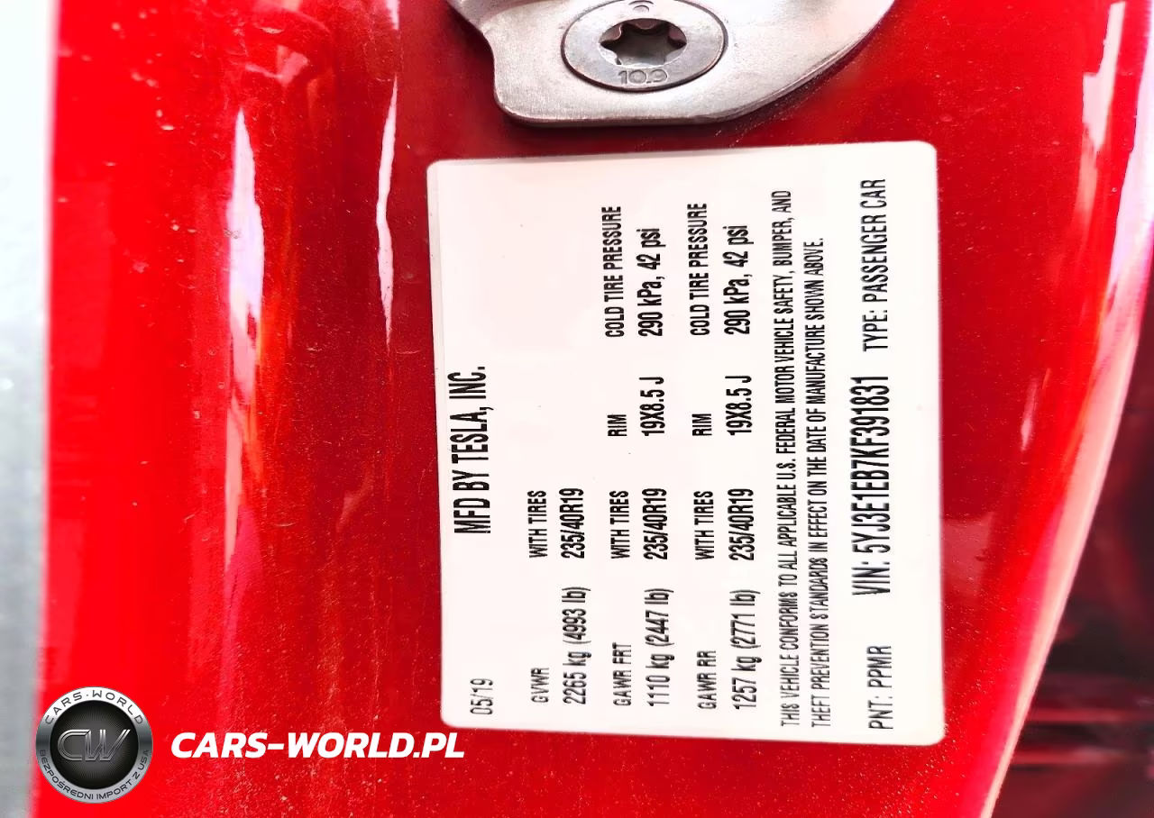 2019 Tesla Model 3 VIN:5YJ3E1EB7KF391831 - 13