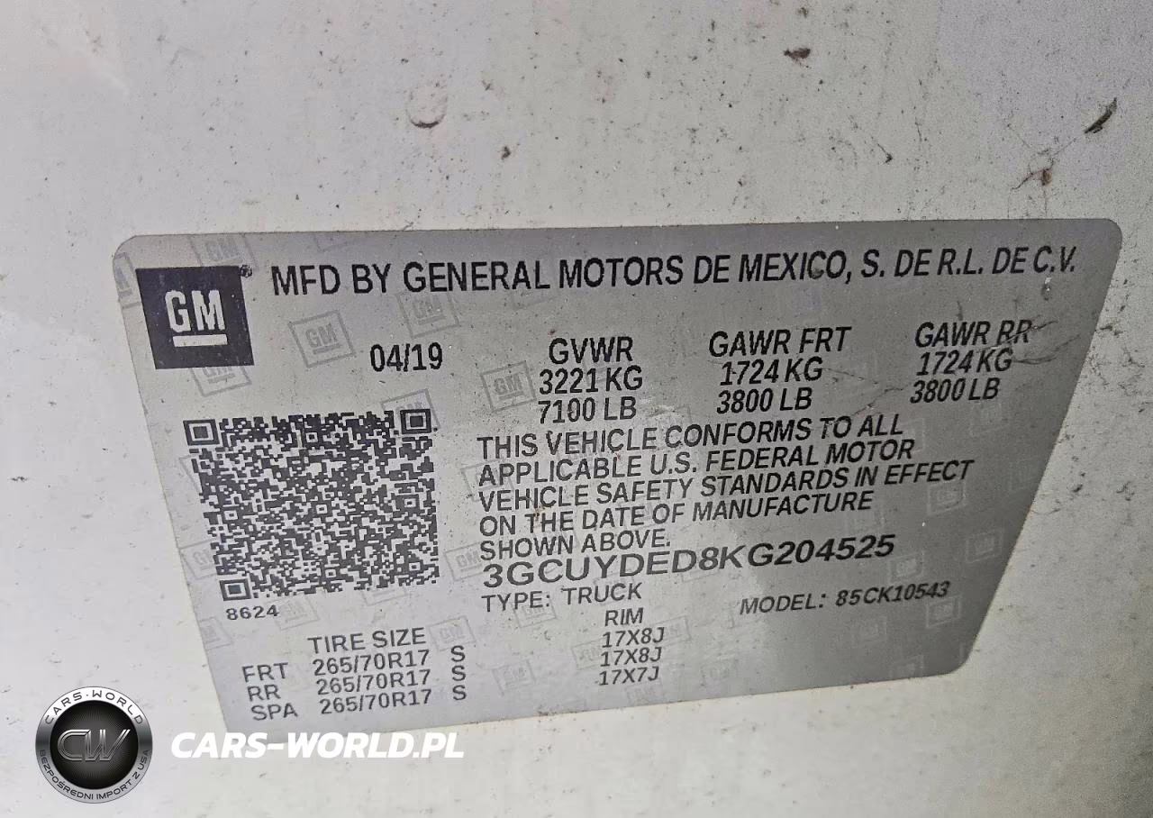 2019 Chevrolet Silverado K1500 Lt VIN:3GCUYDED8KG204525 - 12