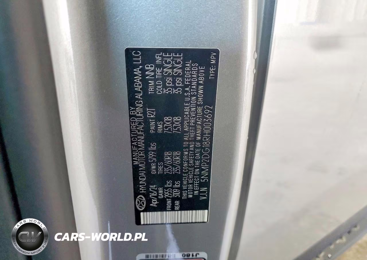 2024 Hyundai Santa Fe Hybrid Sel VIN:5NMP2DG18RH003692 - 14