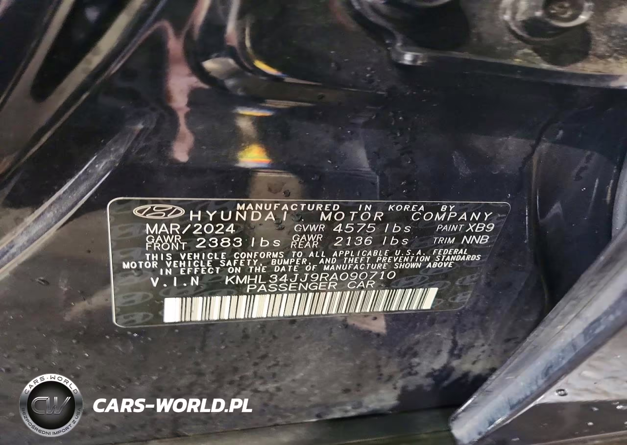 2024 Hyundai Sonata Hybrid Sel VIN:KMHL34JJ9RA090710 - 12