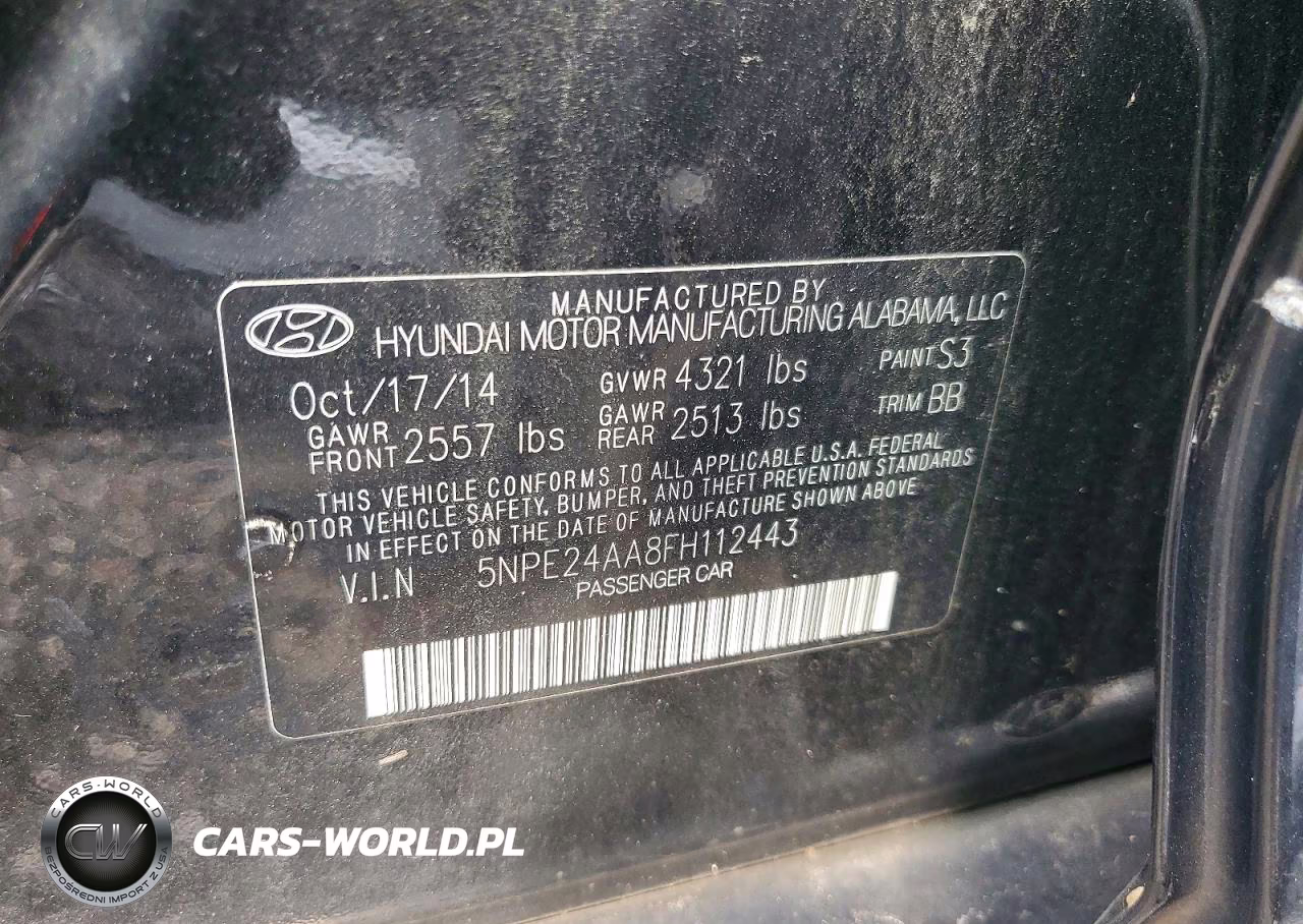 2015 Hyundai Sonata VIN:5NPE24AA8FH112443 - 12