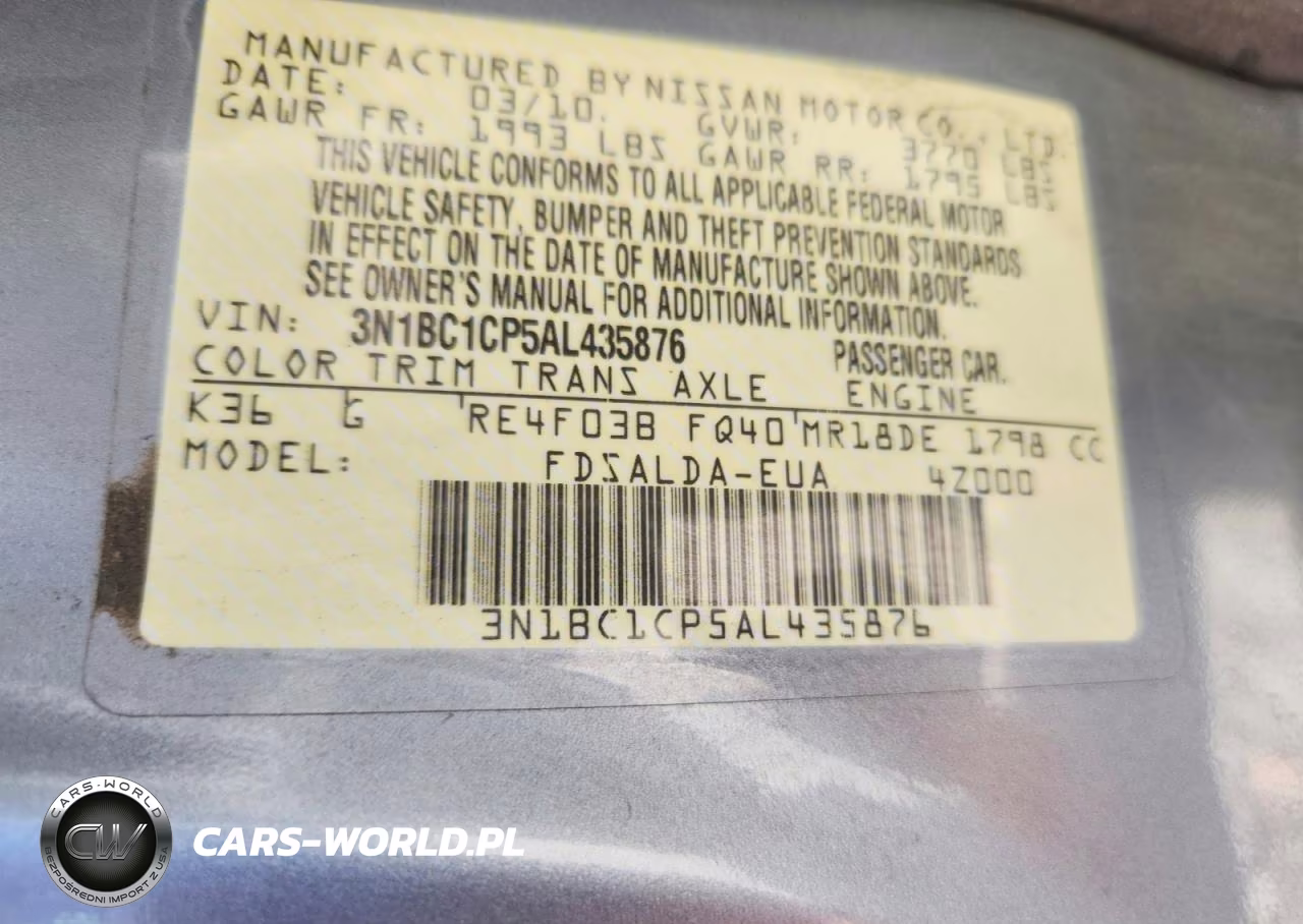 2010 Nissan Versa Hatchback 1.8 S VIN:3N1BC1CP5AL435876 - 12