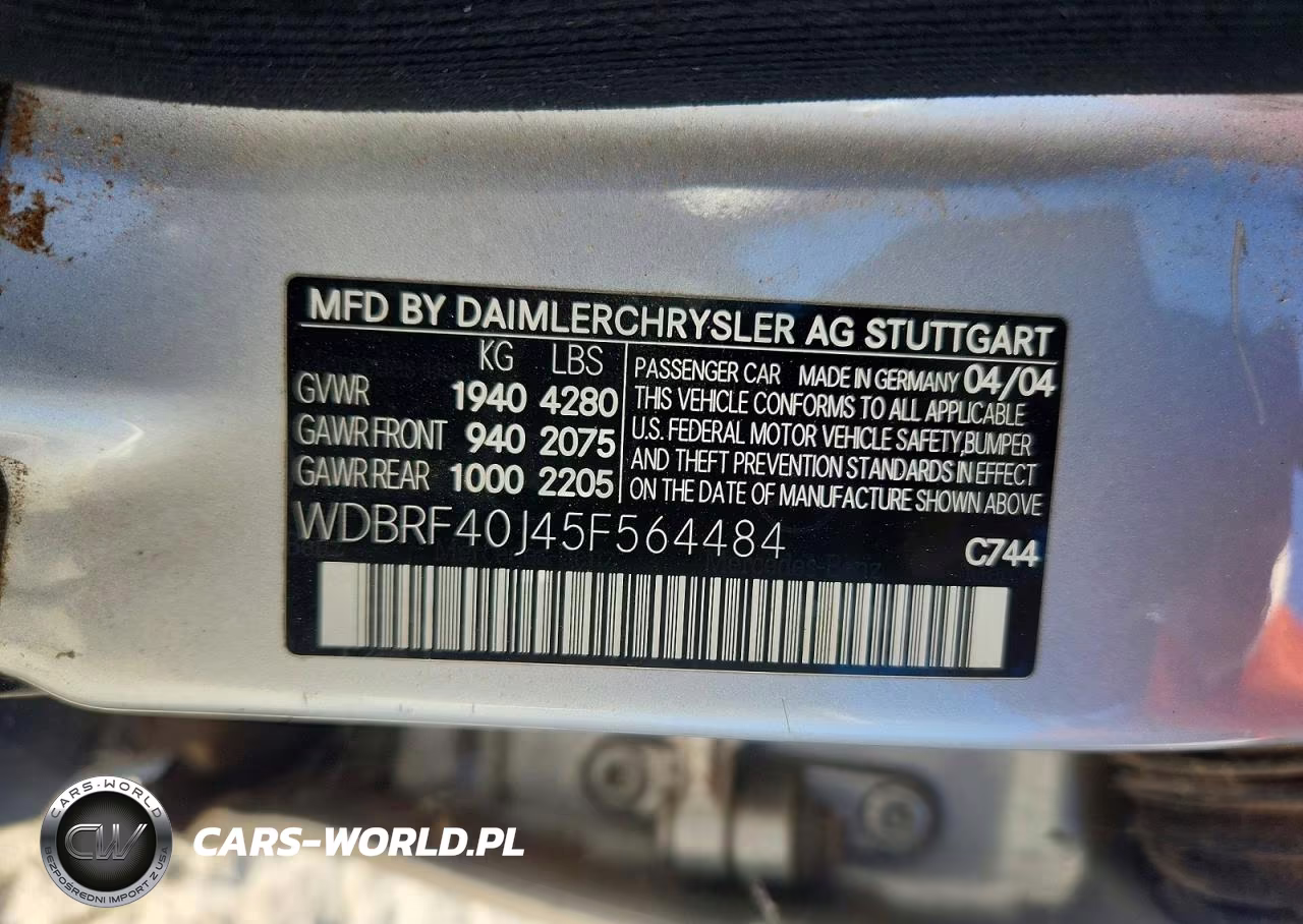 2005 Mercedes-Benz C 230K Sport Sedan VIN:WDBRF40J45F564484 - 12