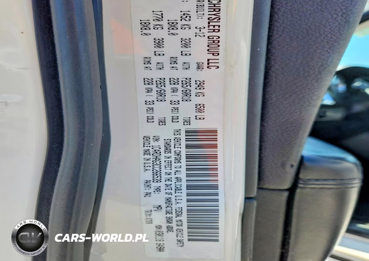 2012 Dodge Durango Sxt VIN:1C4RDHAG3CC266539 - 13