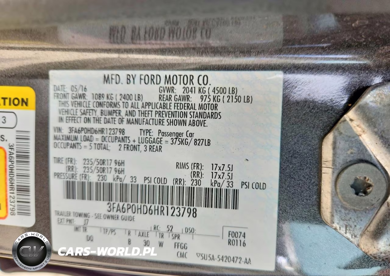 2017 Ford Fusion Se VIN:3FA6P0HD6HR123798 - 12