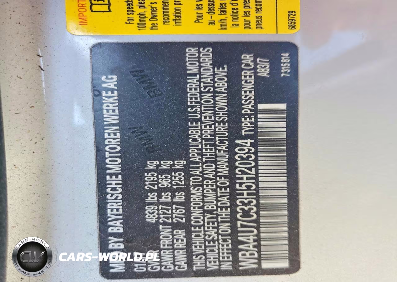 2017 BMW 430I VIN:WBA4U7C33H5H20394 - 12