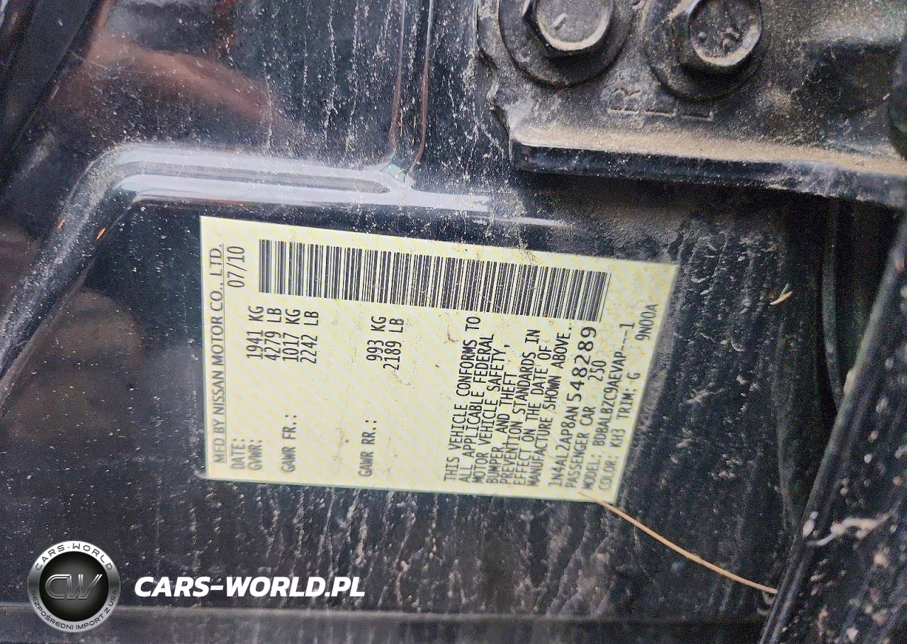 2010 Nissan Altima 2.5 VIN:1N4AL2AP8AN548289 - 12