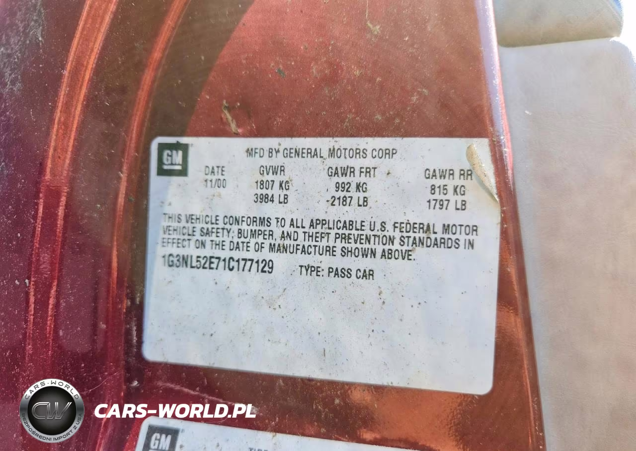 2001 Oldsmobile Alero Gl VIN:1G3NL52E71C177129 - 12