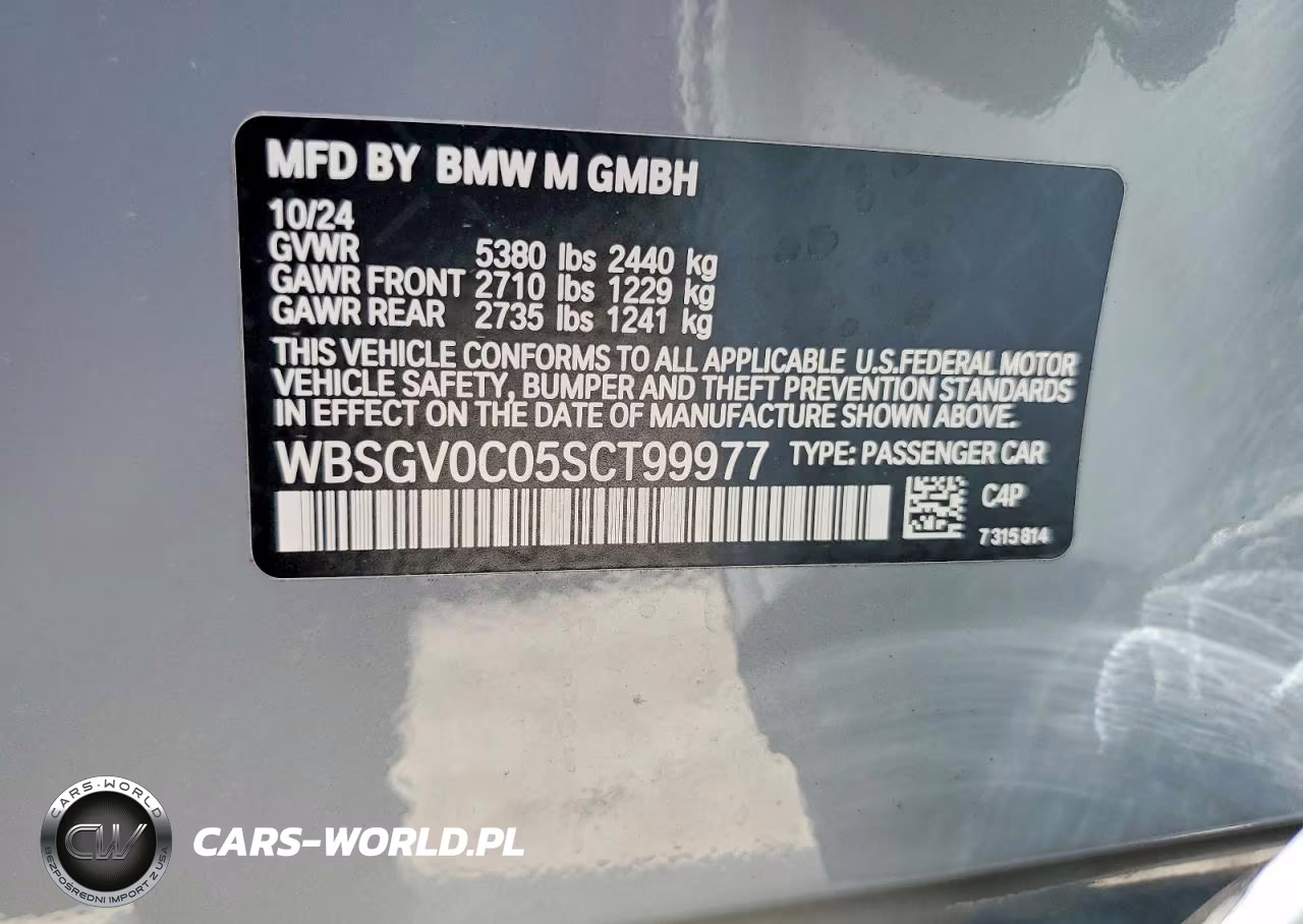 2025 BMW M8 VIN:WBSGV0C05SCT99977 - 12