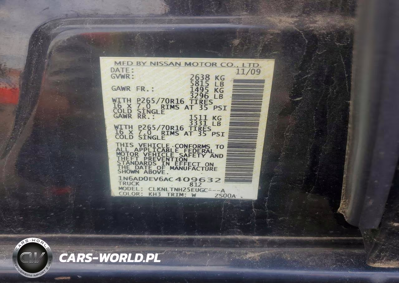 2010 Nissan Frontier Se V6 VIN:1N6AD0EV6AC409632 - 12