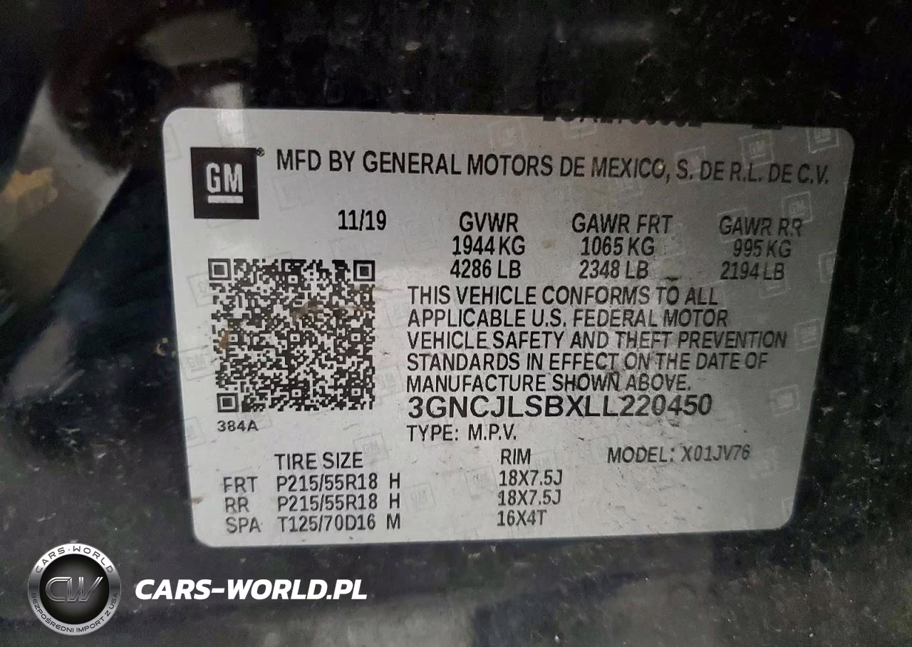 2020 Chevrolet Trax 1Lt VIN:3GNCJLSBXLL220450 - 14