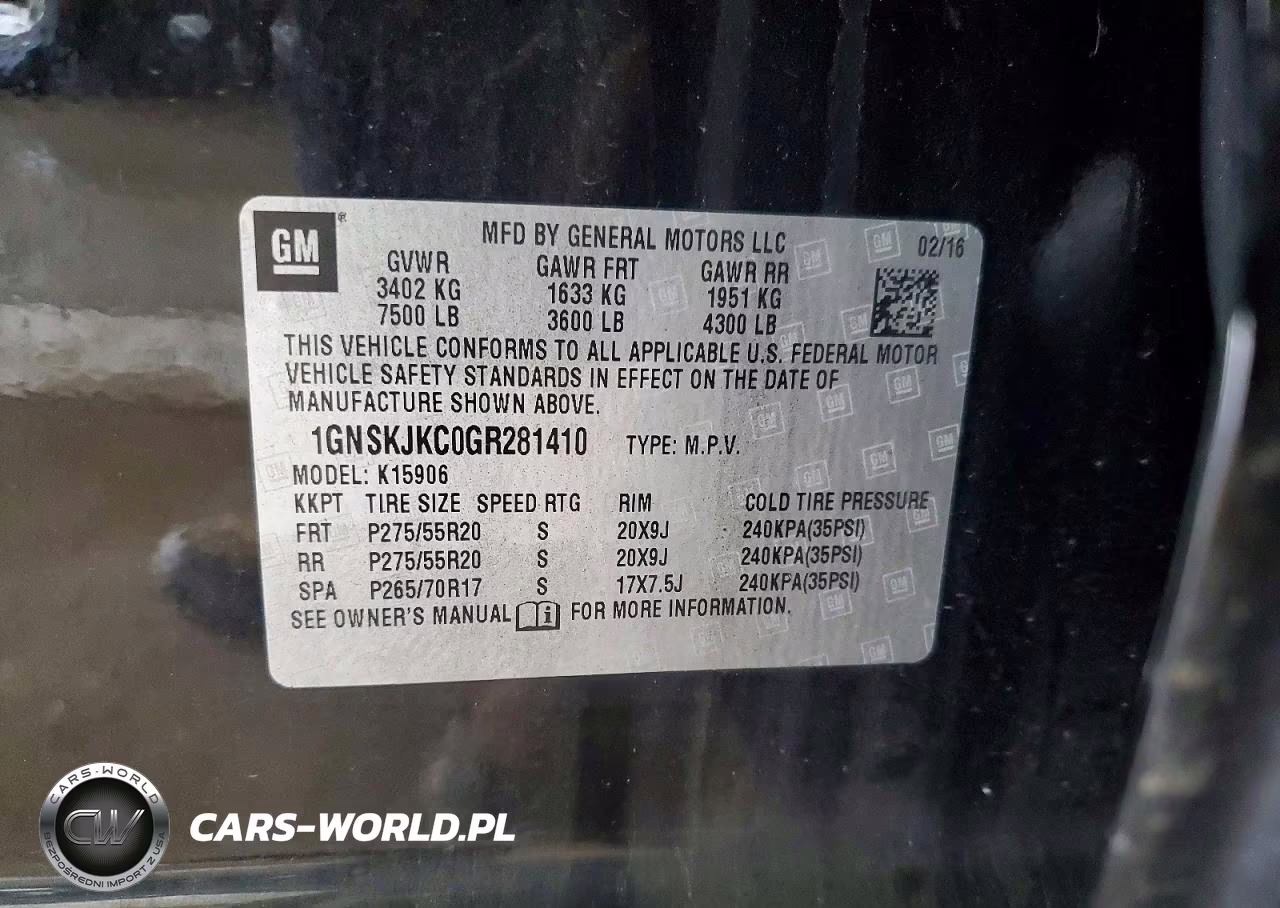 2016 Chevrolet Suburban K1500 Ltz VIN:1GNSKJKC0GR281410 - 13