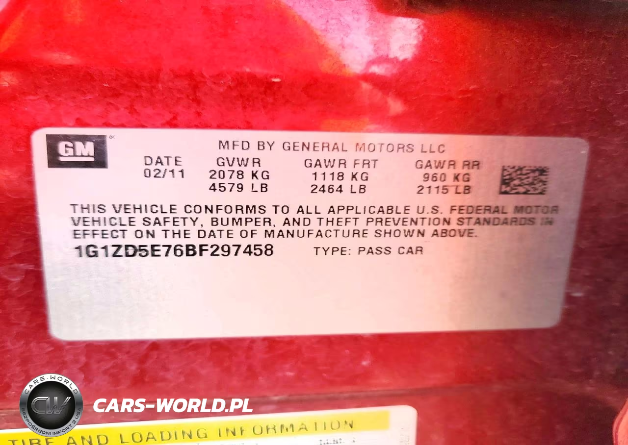 2011 Chevrolet Malibu Ltz VIN:1G1ZD5E76BF297458 - 12