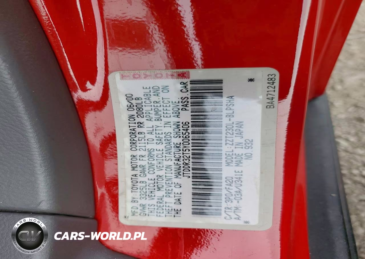 2000 Toyota Celica Gt VIN:JTDDR32T5Y0065406 - 12
