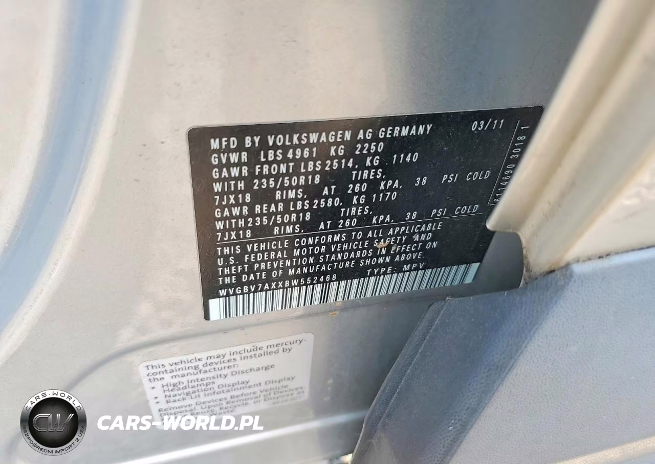 2011 Volkswagen Tiguan S VIN:WVGBV7AXXBW552468 - 13