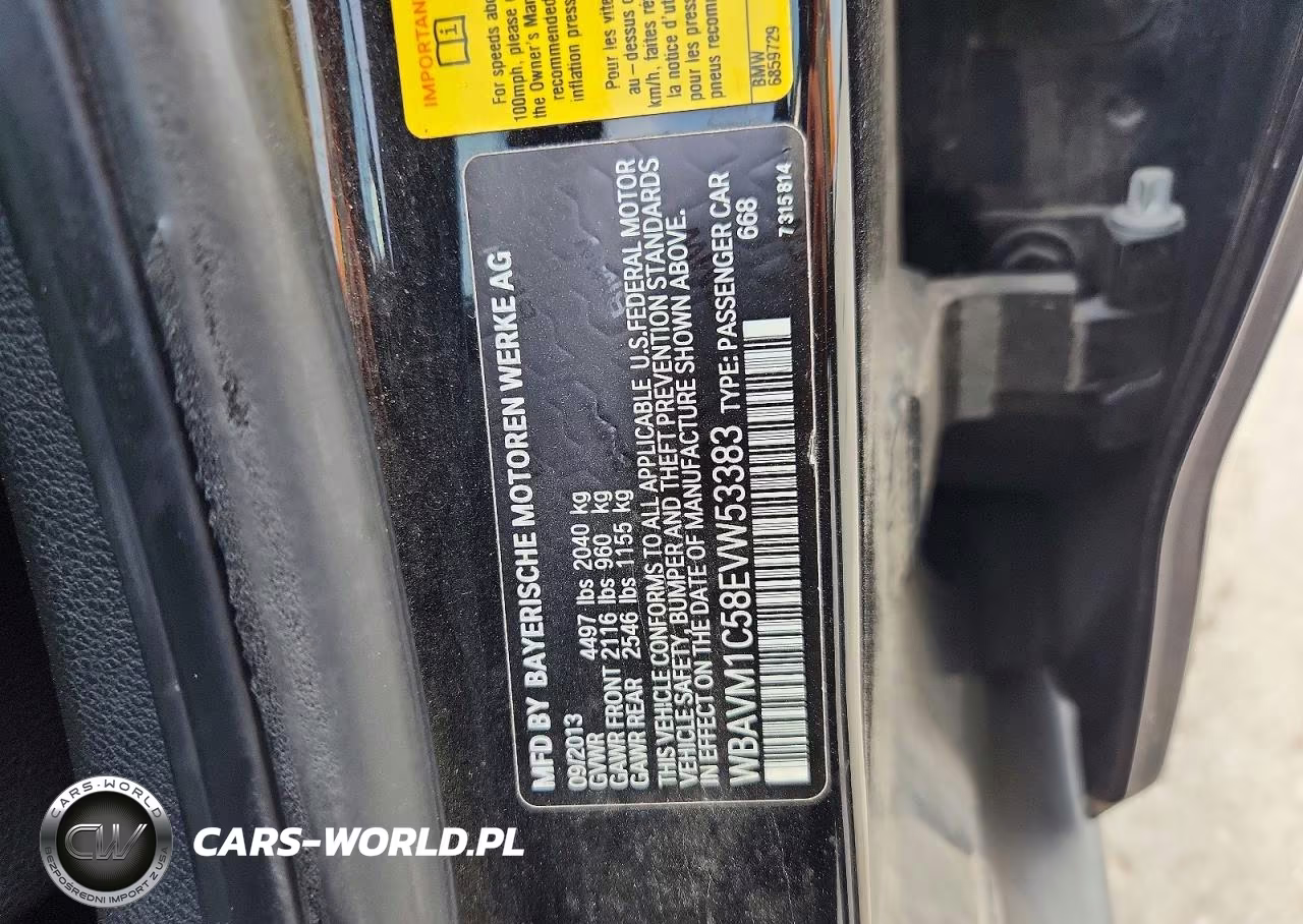 2014 BMW X1 Sdrive28I VIN:WBAVM1C58EVW53383 - 13