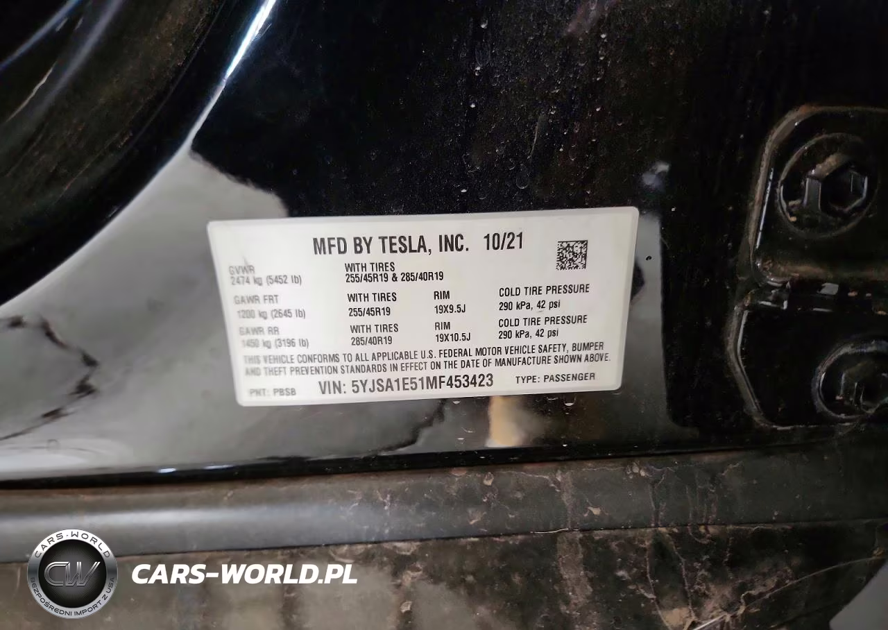 2021 Tesla Model S VIN:5YJSA1E51MF453423 - 13