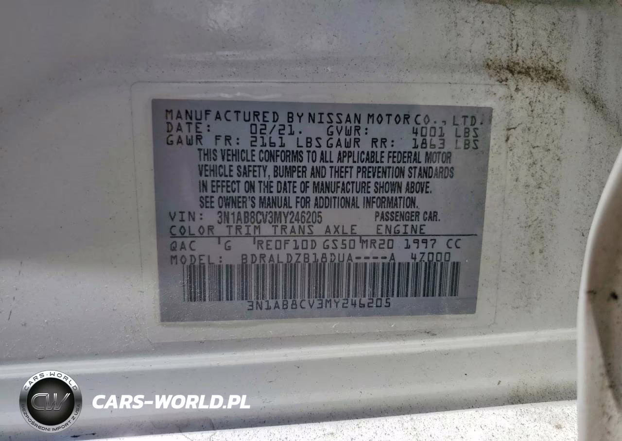 2021 Nissan Sentra Sv VIN:3N1AB8CV3MY246205 - 12