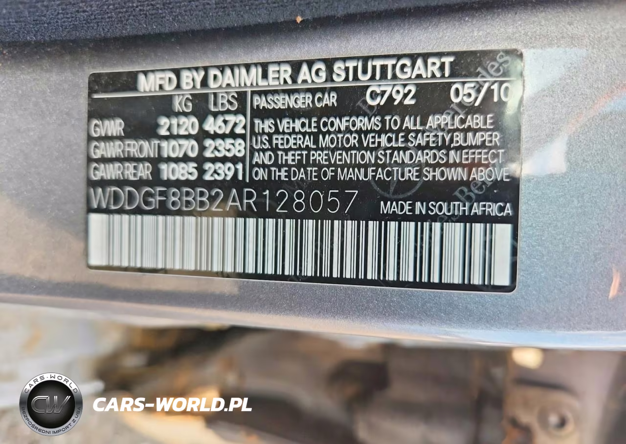 2010 Mercedes-Benz C 300 4Matic VIN:WDDGF8BB2AR128057 - 12